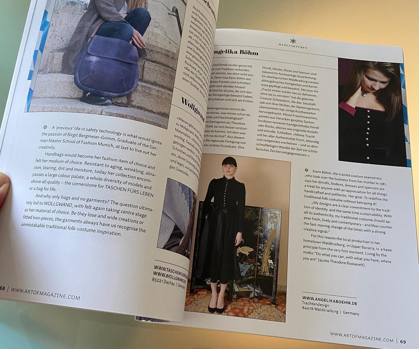 Gemeinsam mit "Mode Made in Bayern" im @artofmagazine